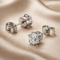 White Gold Cubic Zirconia Stud Earrings