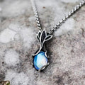 Silver Lotus Charm Necklace