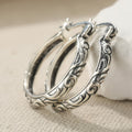 Vintage Hand-Carved Textured Earrings