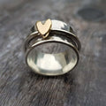 Vintage Silver and Gold Heart Ring