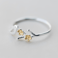 Twin Blossom Ring - Adjustable