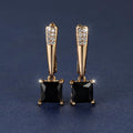 Square Cut Zirconia Drop Earrings