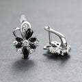 Waterdrop Cut Stone Petal Earrings