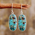 Vintage Boho Extended Turquoise Earrings