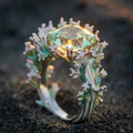 Deep Ocean Bloom Ring