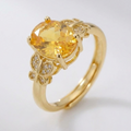 Gold Sunrise Adjustable Ring