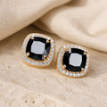 Square Prestige Onyx Earrings