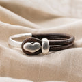 Vintage Brown Heart Bracelet
