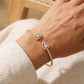 Two-Stone Gold Open Cuff Bracelet