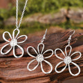 Bohemian Flower Necklace and Earrings Set