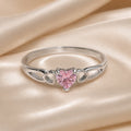 Rosalie Heart White Gold Zirconia Ring
