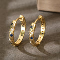Luxurious Inlaid Colourful Zirconia Earrings