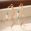 Boho Turquoise Moonstone Earrings