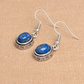 Opulent Oval Sterling Silver Pearl Earrings