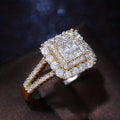 Square Shape Zirconia Wedding Band
