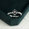 Vintage Black Square Cubic Inlay Ring