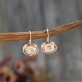 Luxurious Gold Hoop Resin Earrings