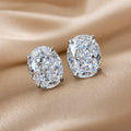Timeless White Gold Cubic Zirconia Earrings