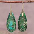 Trendy Chic Green Aesthetic Earrings