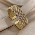 Woven Adjustable Gold-Plated Bracelet