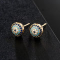 Inlaid Zirconia Elegant Party Earrings