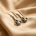 Boho Clover Pearl Silver Earrings