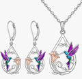 Elegant Hummingbird Necklace for Women with Complimentary Earrings