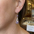 Calithra Lumen Twisted Earrings | White Gold