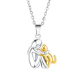 Forever in Your Heart Cat Hug Pendant Necklace