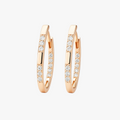 Elegant Earrings with Zircon Stones