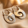 Vintage Irregular Silver Earrings