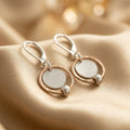 Elegant Gold and Silver Pearl Earrings
