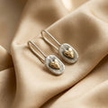 Vintage Gold Inlaid Heart Earrings