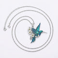 Elegant Hummingbird Necklace with Coordinating Earrings
