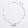 Pearl Teardrop Duo Charm Necklace