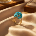 Bohemian Layered Turquoise Stone Bead Ring