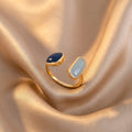 Bohemian Blue Gemstone Adjustable Ring