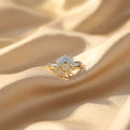 Timeless Silver Sun and Moon Zirconia Ring Set