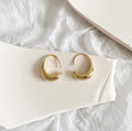 Oval Hoop Earrings in Gold and Silver