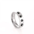 Handcrafted Stainless Steel Paw Print Ring
