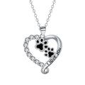 Heart-Shaped Paw Pendant Necklace