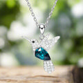 Hummingbird Sparkle Necklace with Zirconia Stones