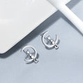 Moon & Cat Sterling Silver Stud Earrings