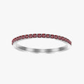 Silver Ruby Pavé Ring