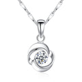 Silver Moissanite Pendant Necklace