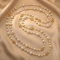 Elegant Gold Pearl Necklace