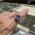 Amethyst Knot Ring | White Gold