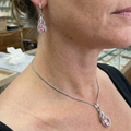 Rosalith Lumen Twist Jewellery Set | White Gold