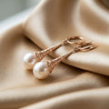 Gold Vintage Pearl Earrings