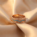 Vintage Rose Gold Turquoise Ring